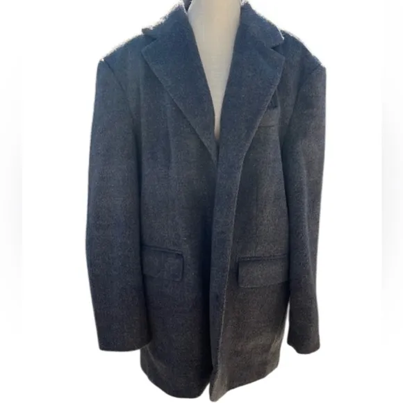 🆕 TOPSHOP Women's Blazer Jacket Peacoat 3 Button Coat Polyester -Size 12