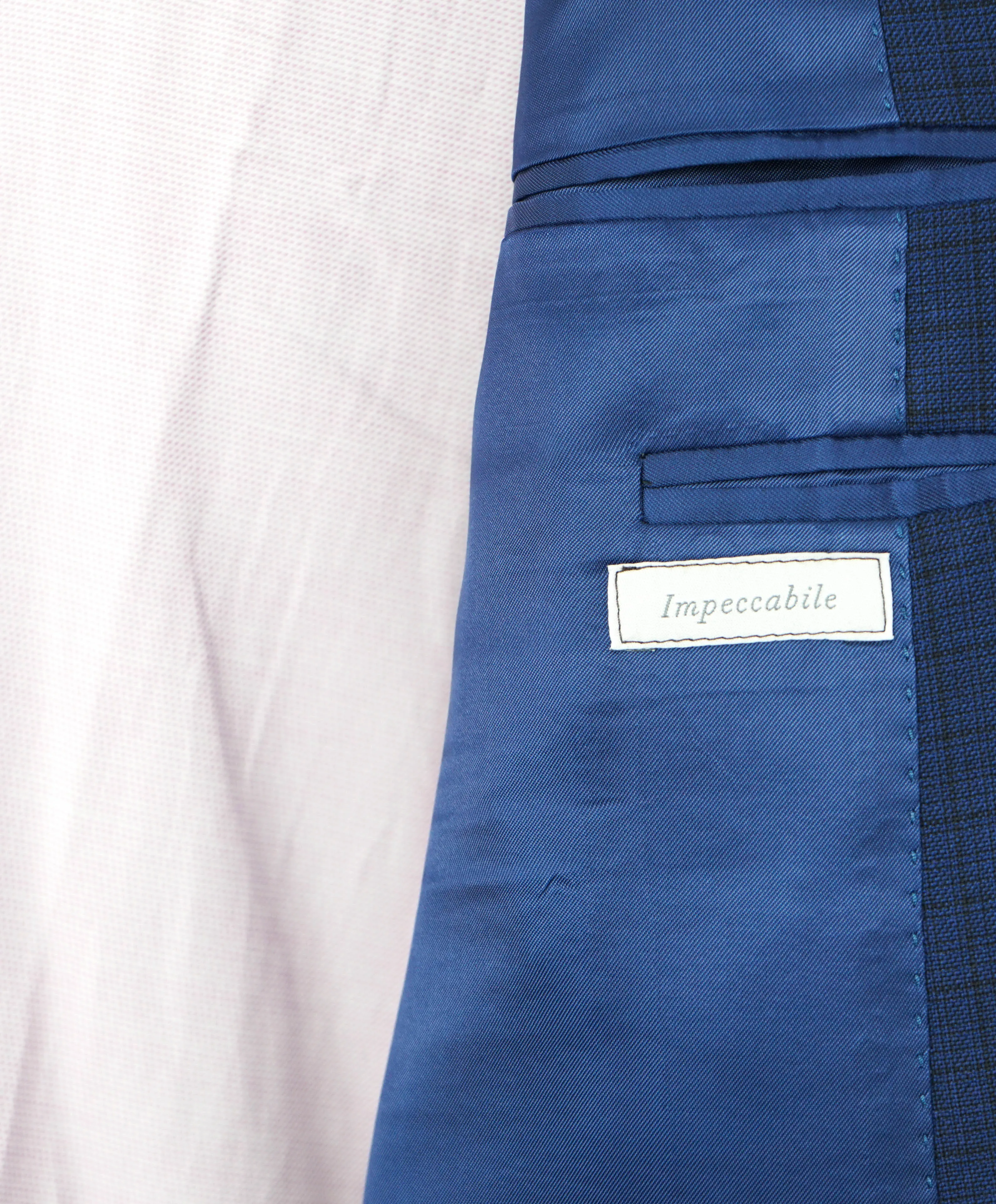 $1,895 CANALI - "IMPECCABILE" Navy Blue Gingham Check Blazer - 44R