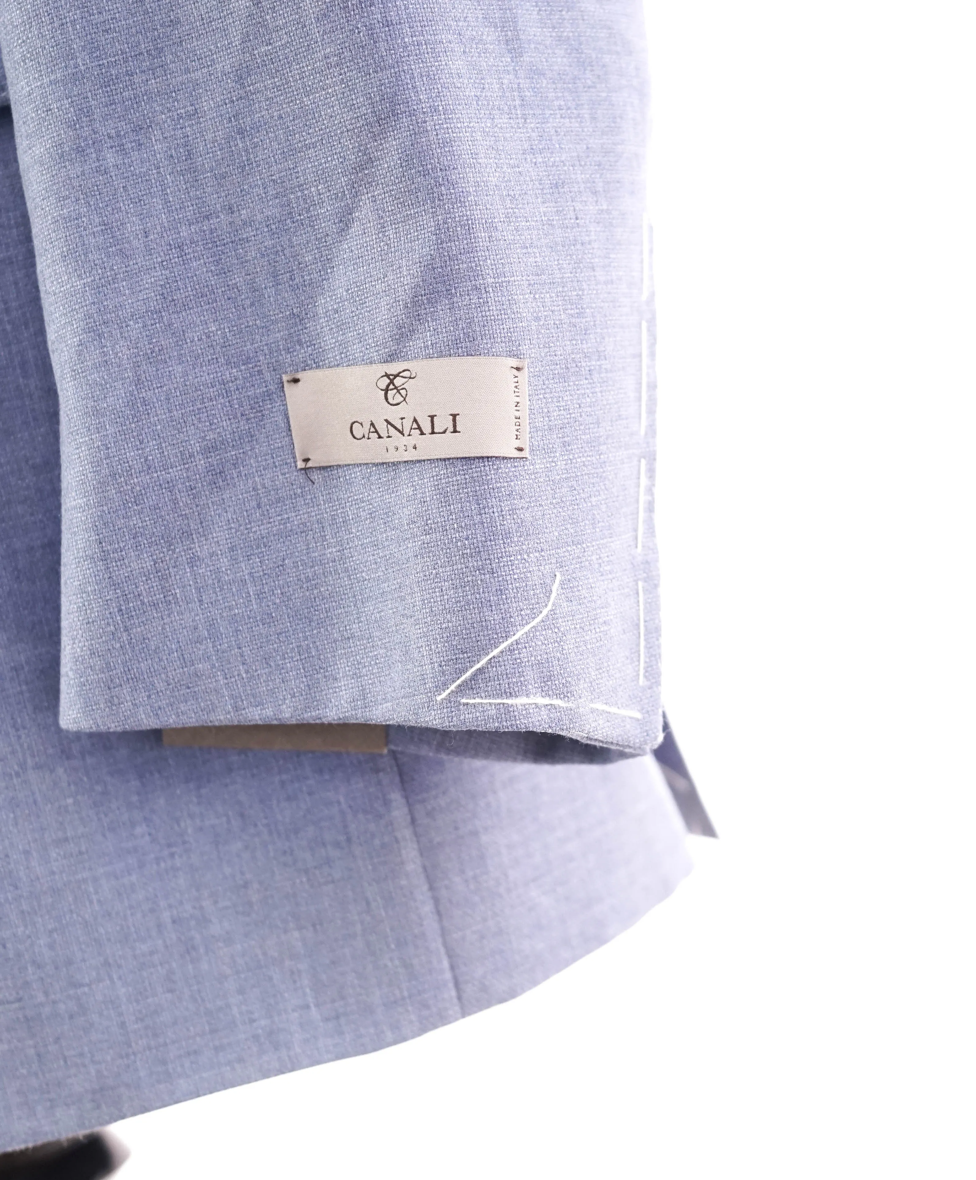 $1,895 CANALI - "TRAVEL" Baby Blue Textured Blazer - 44R