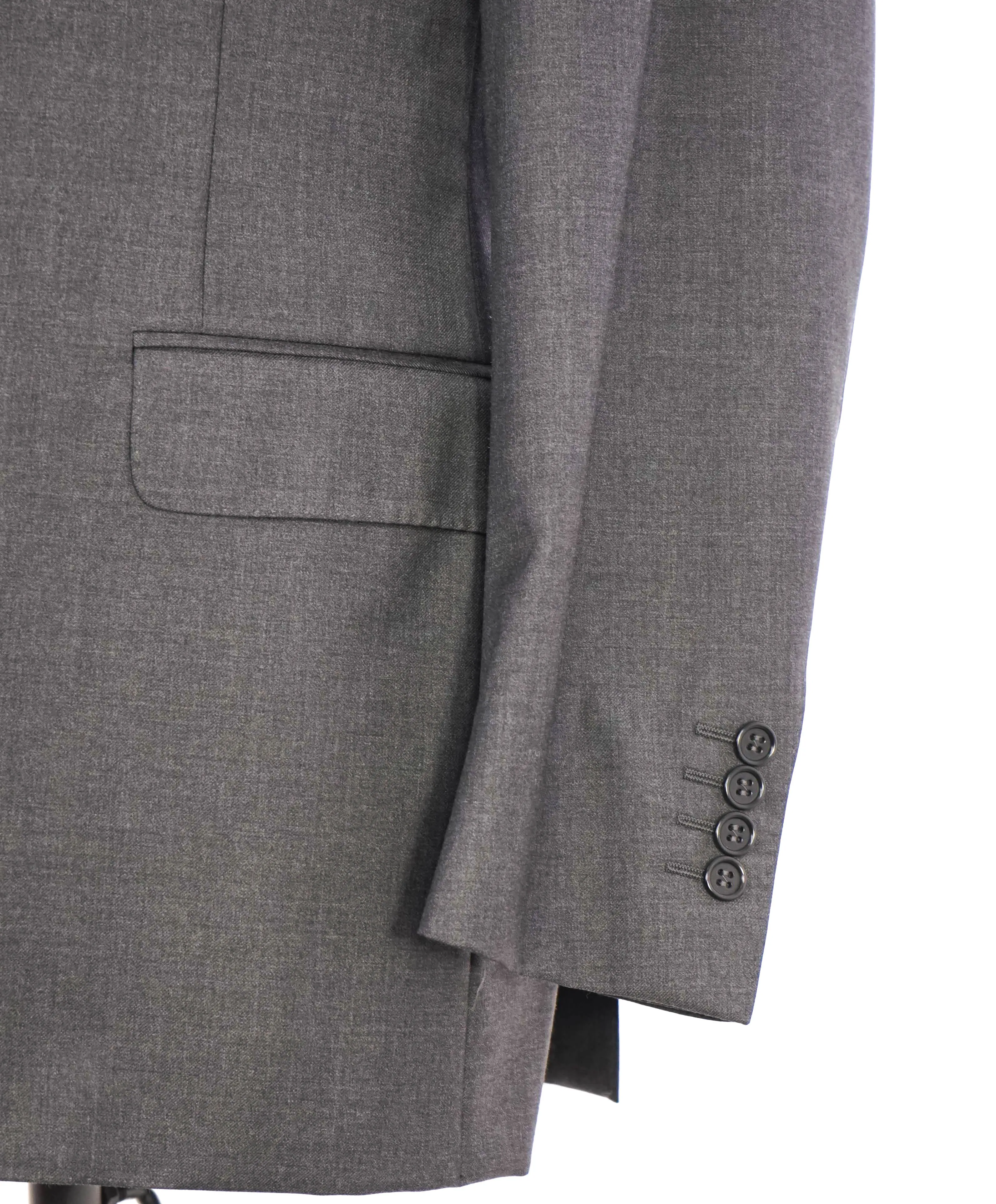 $1,895 CANALI - Solid Gray *Closet Staple* 2-Btn Notch Wool Blazer - 38R