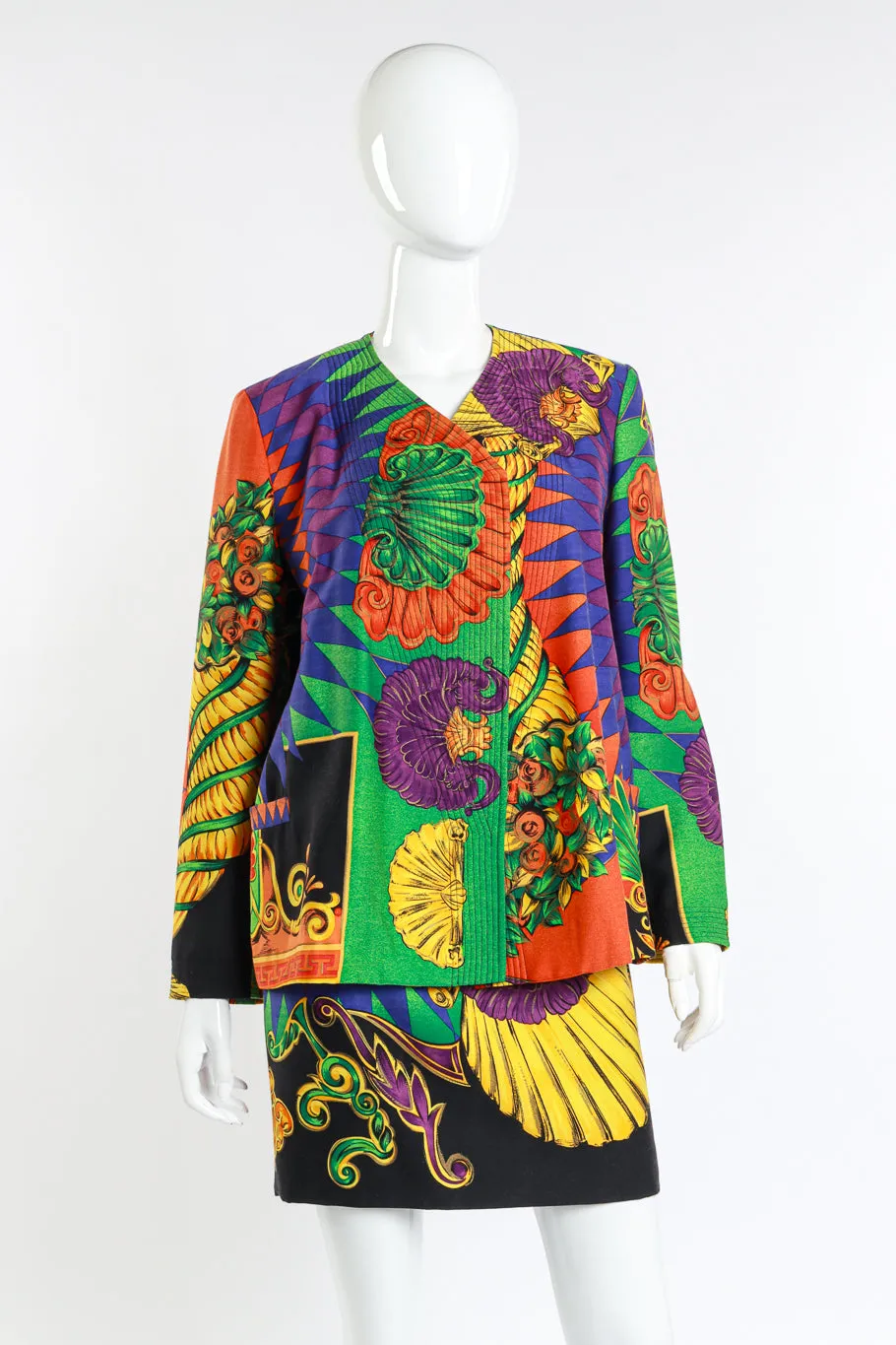 1991 Baroque Shell Skirt Suit
