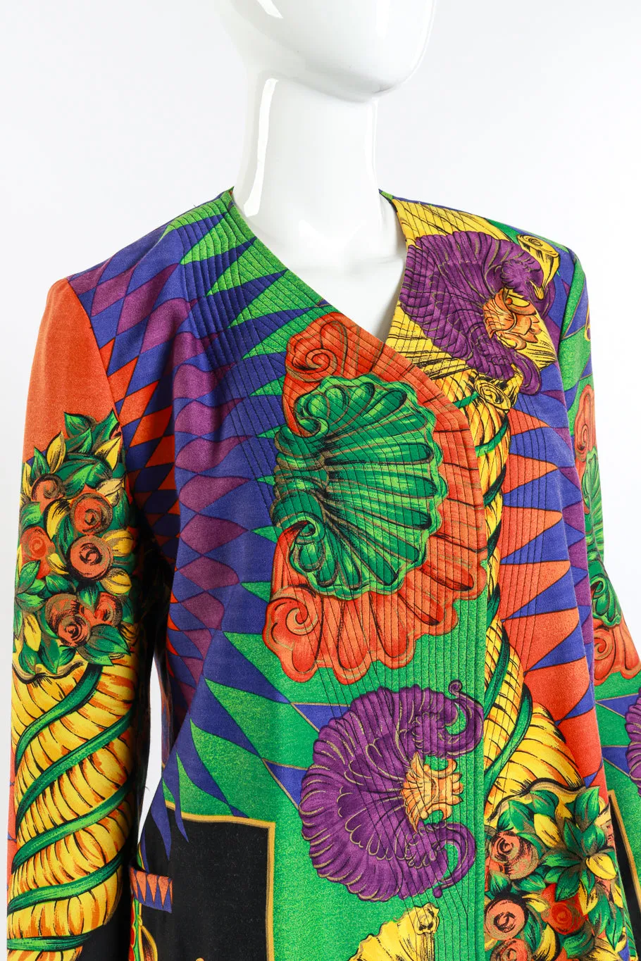 1991 Baroque Shell Skirt Suit