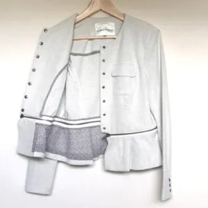 2 in 1 Cropped Blazer Jacket Womens 6 #205 Peplum Convertible Business Casual