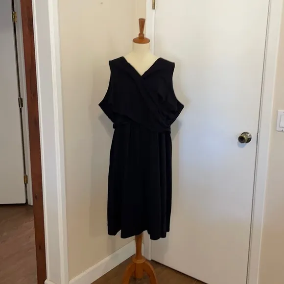 2X Lands End Fit and Flare Dress BB51 5465