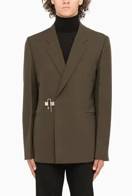 $3,000 GIVENCHY - French LOVE LOCK Padlock Slim-Fit Notch Lapel Jacket - 44R
