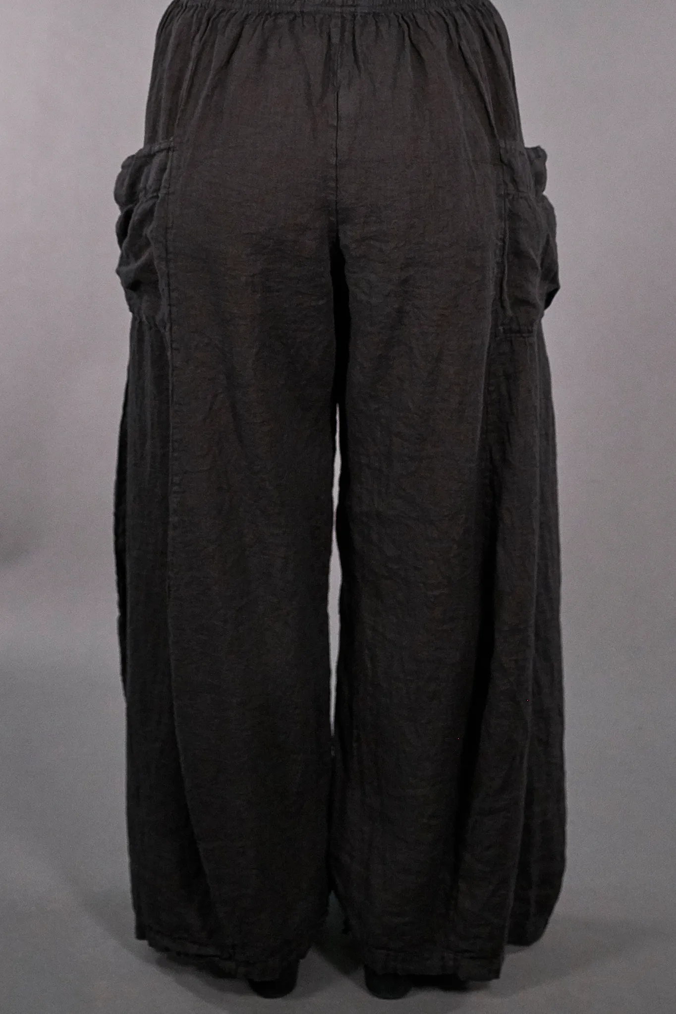 3243-Linen Billow Pant Black-U