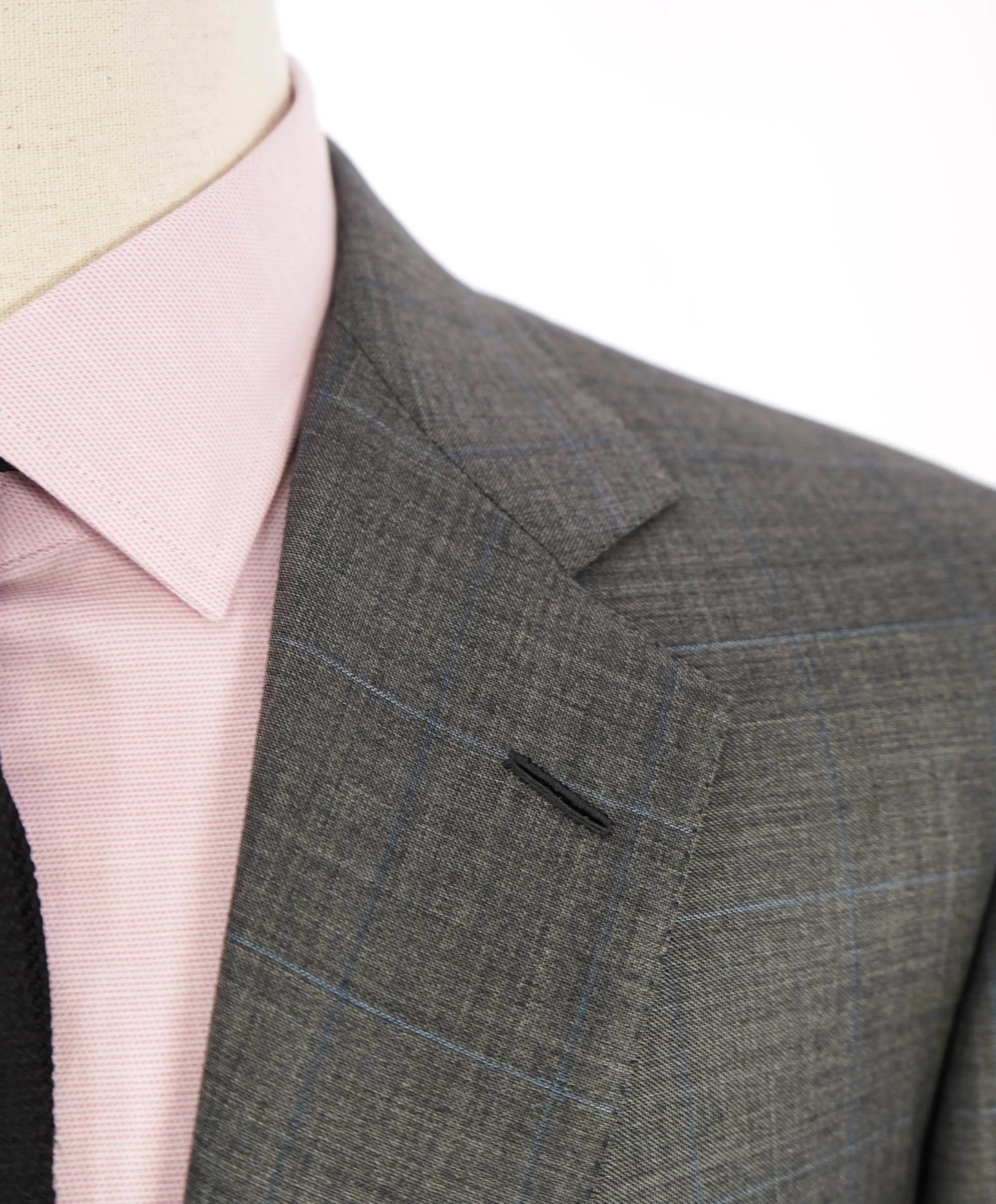 $4,800 BRIONI - Gray/Blue Check Hand Made Italy Blazer- 41S US