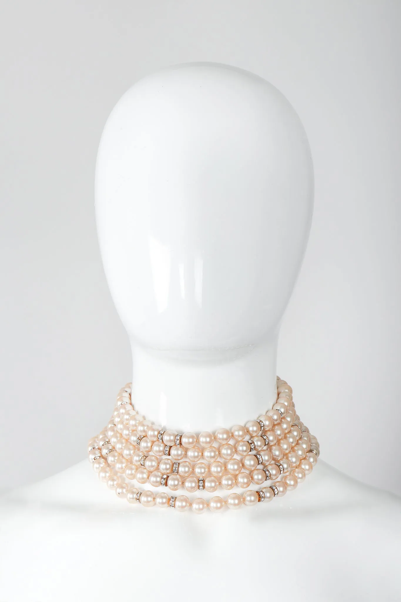 5-Strand Pearl Choker Collar