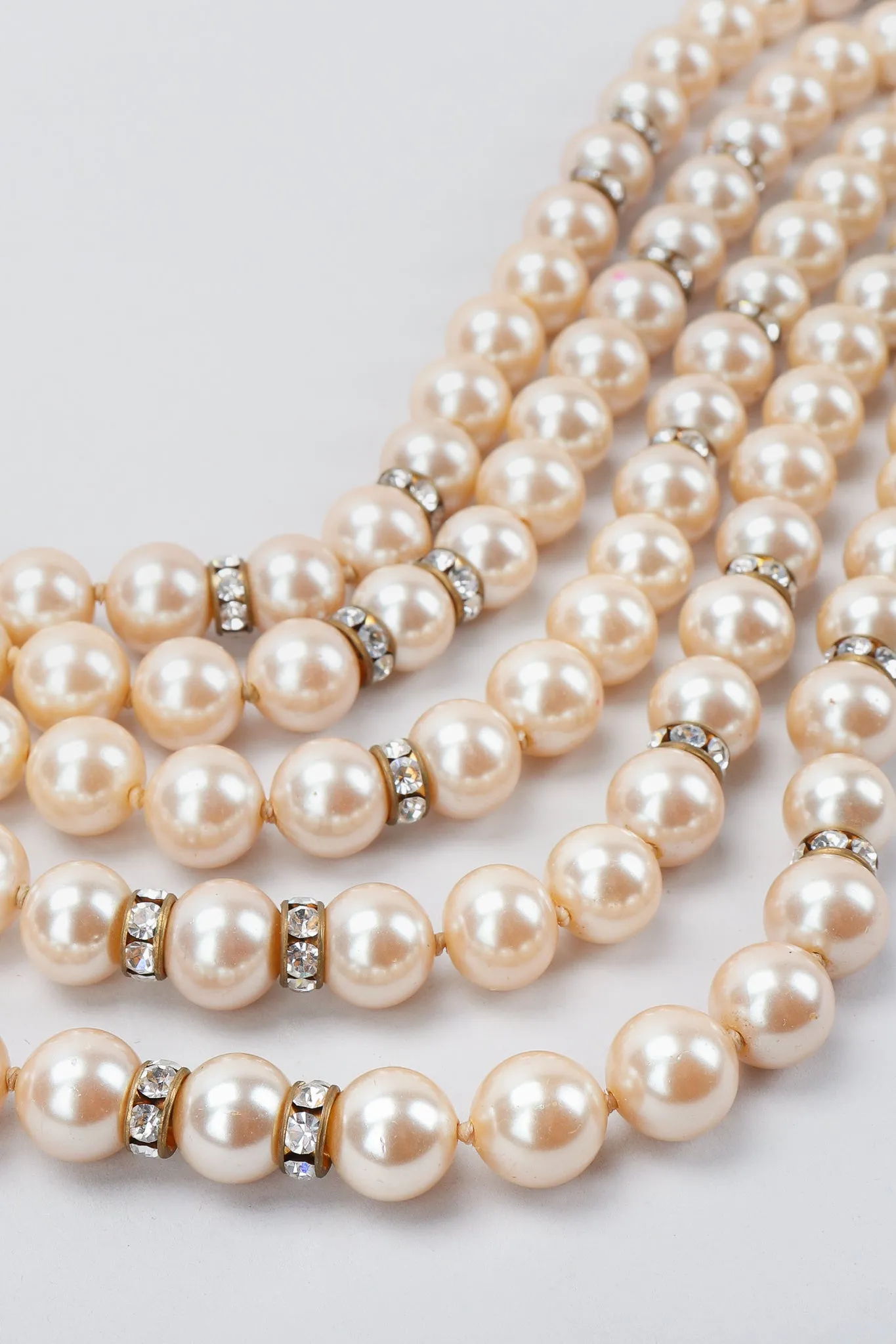 5-Strand Pearl Choker Collar