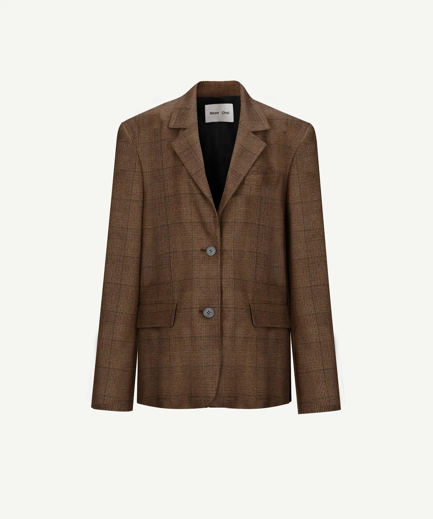 [50% OFF] Brown/red plaids | wide-shoulder vintage plaids blazer