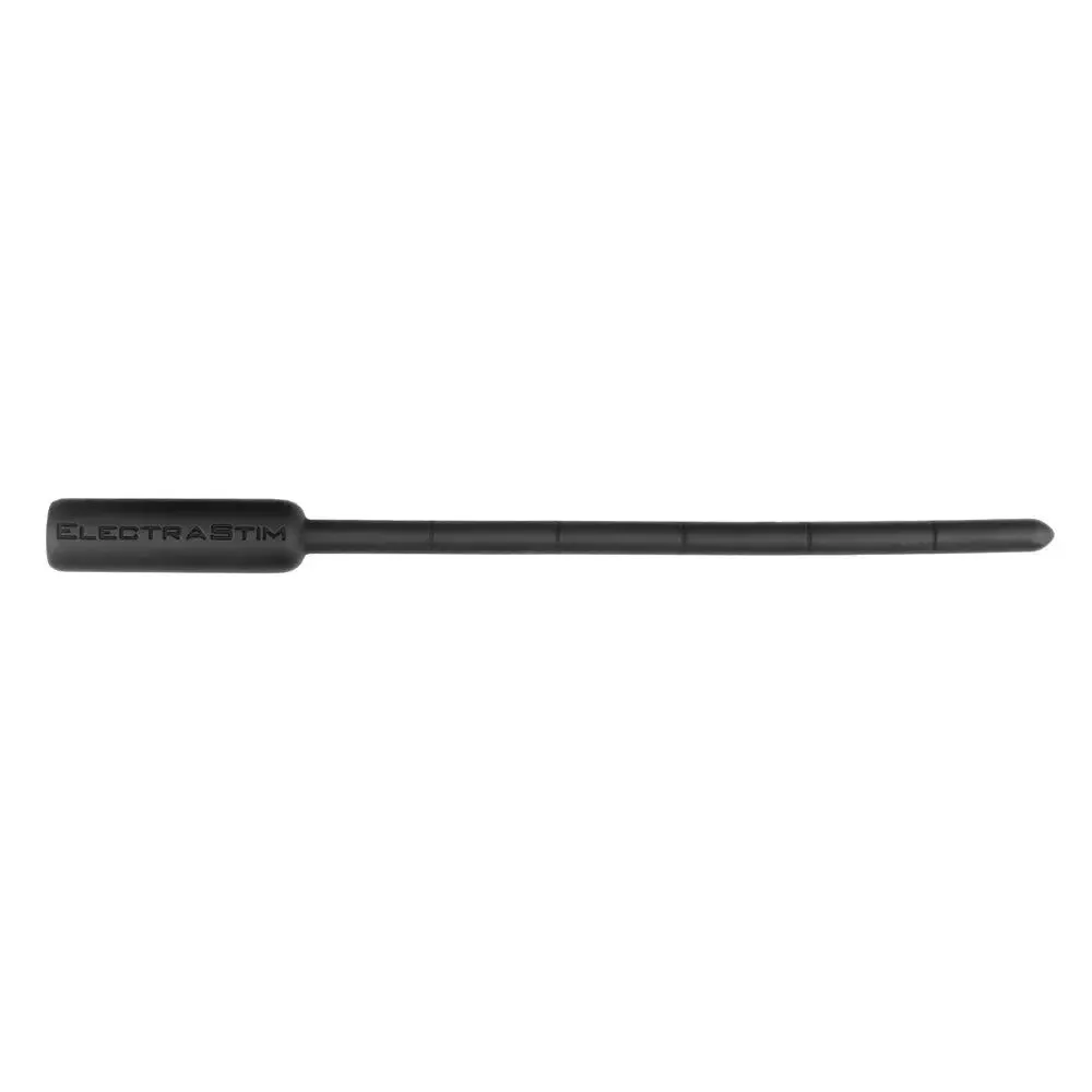 5.9-inch Electrastim Silicone Black Electro Urethral Sound for Him