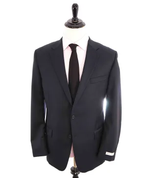 $695 HICKEY FREEMAN - Blue Textured Notch Lapel Wool Blazer - 44R