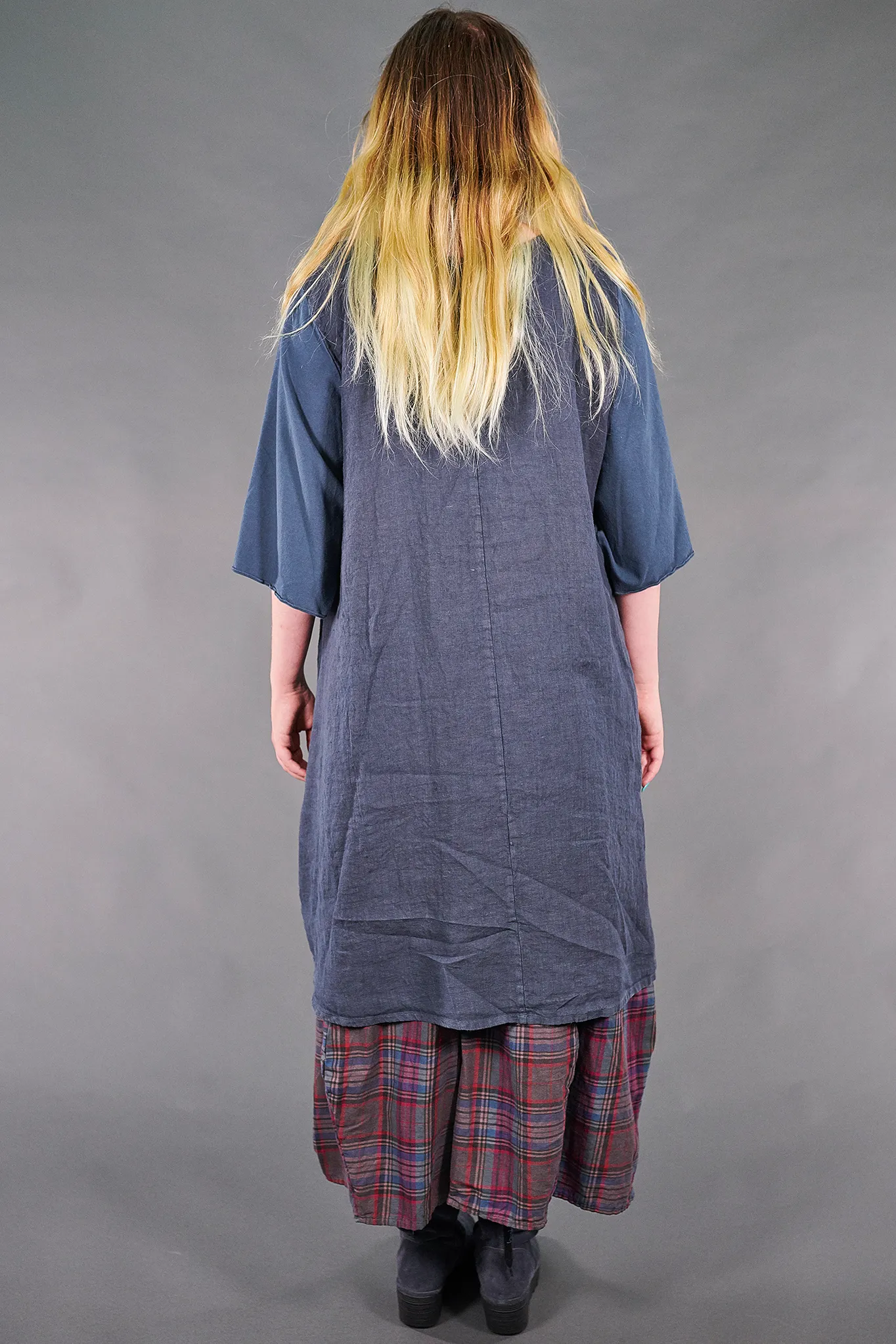 7203 Milkmaid Dress-Blue Cypress-U