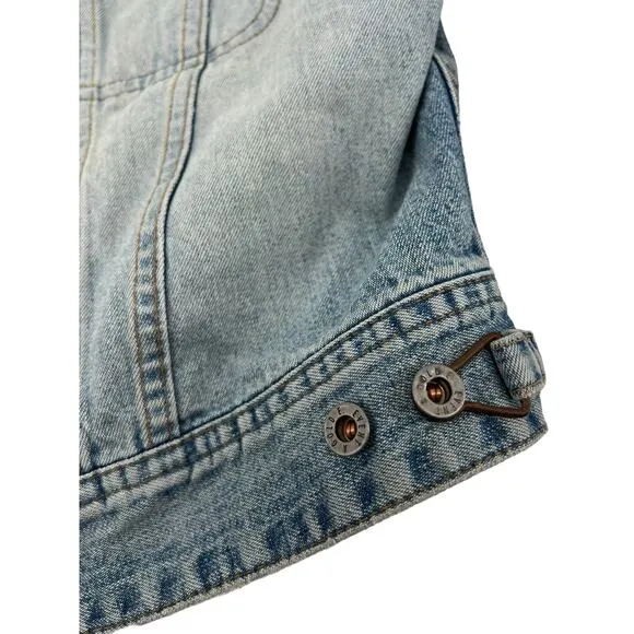 AGOLDE VINTAGE Cropped Jean Jacket Light Wash Women’s Size Medium Made In USA