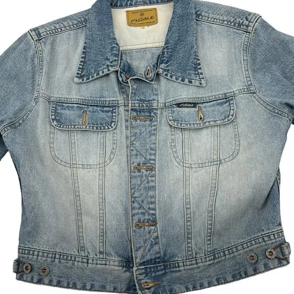 AGOLDE VINTAGE Cropped Jean Jacket Light Wash Women’s Size Medium Made In USA