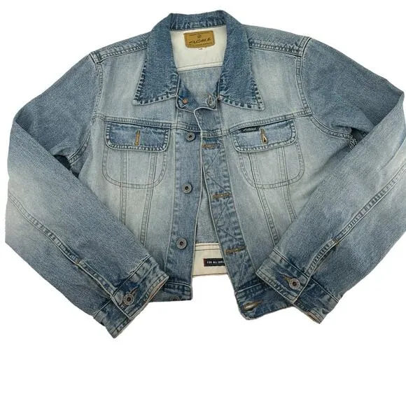 AGOLDE VINTAGE Cropped Jean Jacket Light Wash Women’s Size Medium Made In USA
