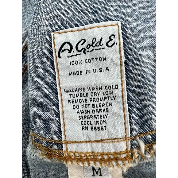 AGOLDE VINTAGE Cropped Jean Jacket Light Wash Women’s Size Medium Made In USA