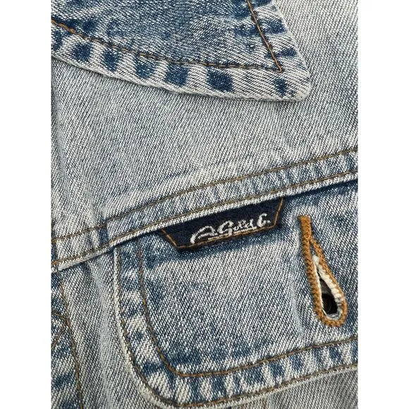 AGOLDE VINTAGE Cropped Jean Jacket Light Wash Women’s Size Medium Made In USA