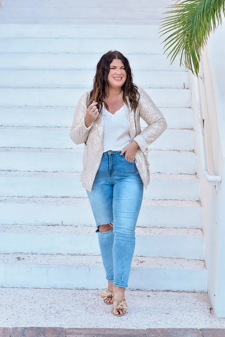 All That Glitters Sequin Blazer