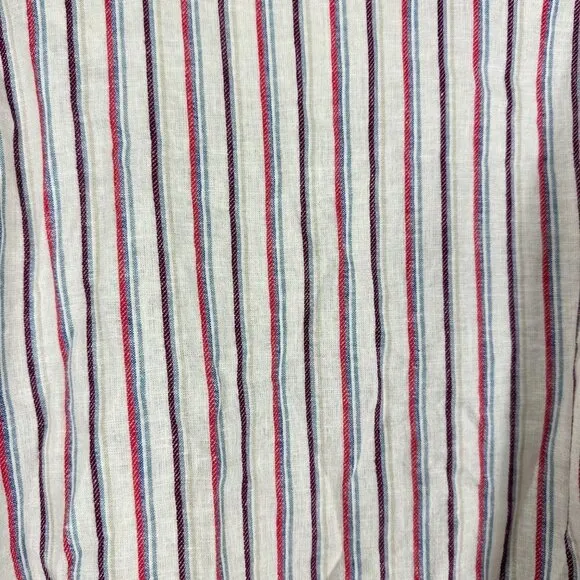 ANTHROPOLOGIE Dolan Left Coast Anna Double Breasted Striped Blazer Linen Medium