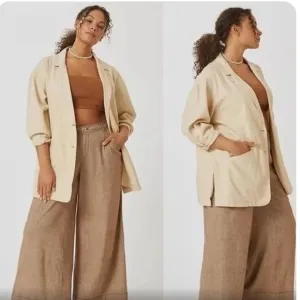 Anthropologie Pilcro Relaxed Summer Blazer Jacket Size M