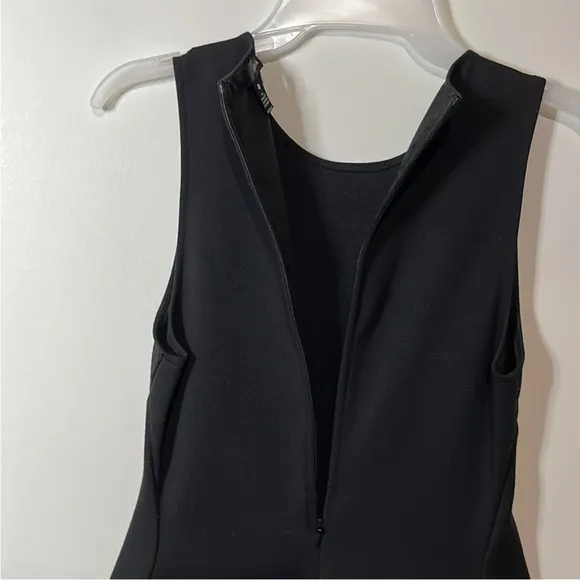 Aqua /Bloomingdale’s Black Jeweled Sleeveless Fit and Flare Dress Size SL