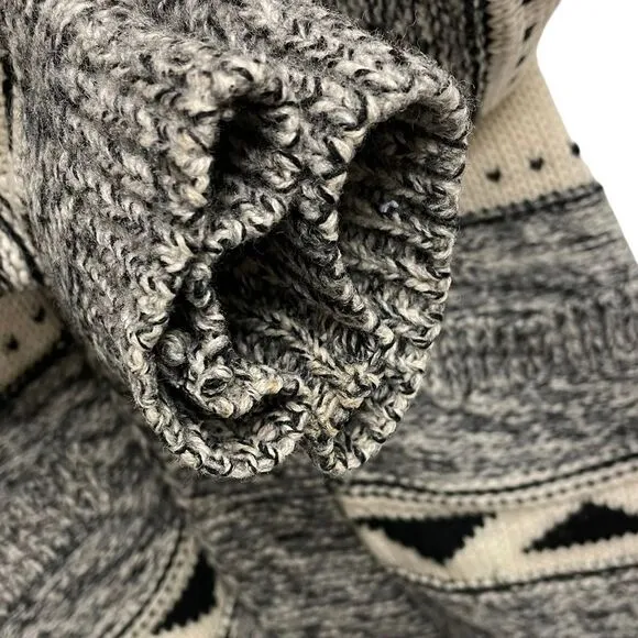 ARITZIA Tna Sea To Sky Lambswool Button Front Cardigan Sweater Gray Cream S