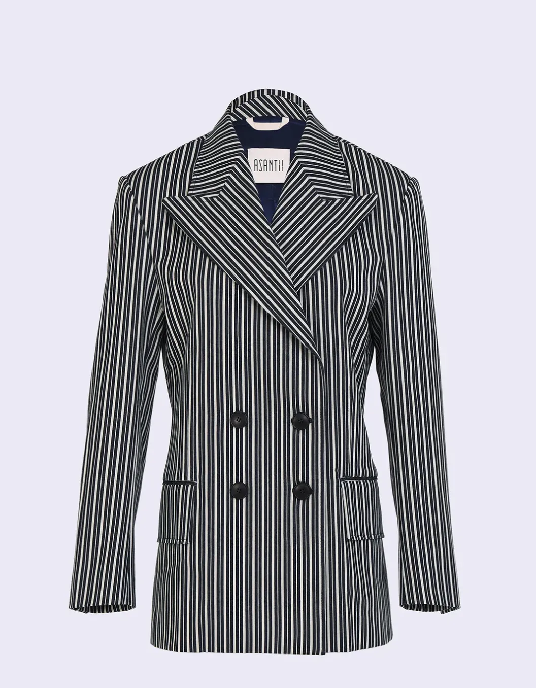 Asantii Kumbatia Double Breasted Blazer, Stripe