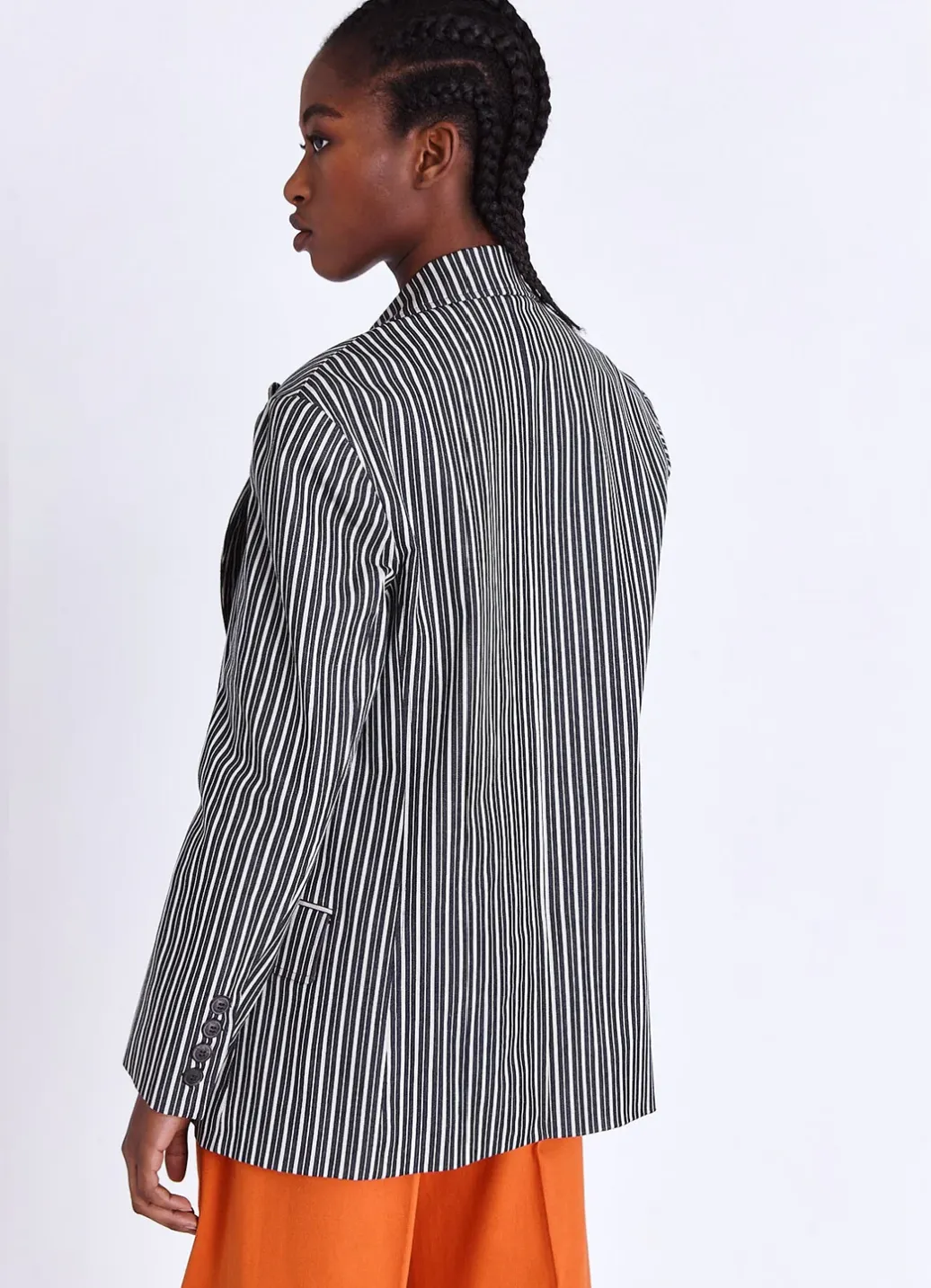 Asantii Kumbatia Double Breasted Blazer, Stripe