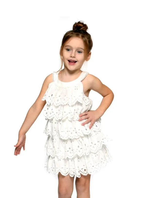 Baby Sara Eyelet Tiered Dress