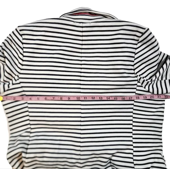 Banana Republic Pique Knit Striped Double Breasted Preppy Blazer Jacket Size XL