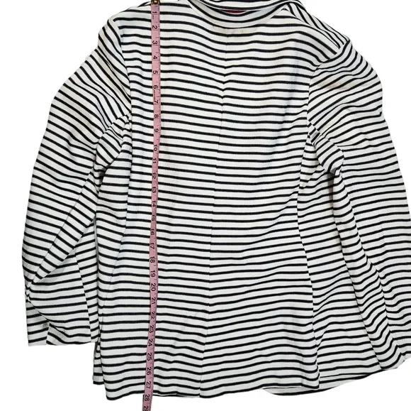 Banana Republic Pique Knit Striped Double Breasted Preppy Blazer Jacket Size XL