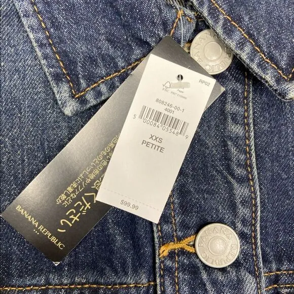 Banana Republic Oversized Denim Jacket Size XXS Petite