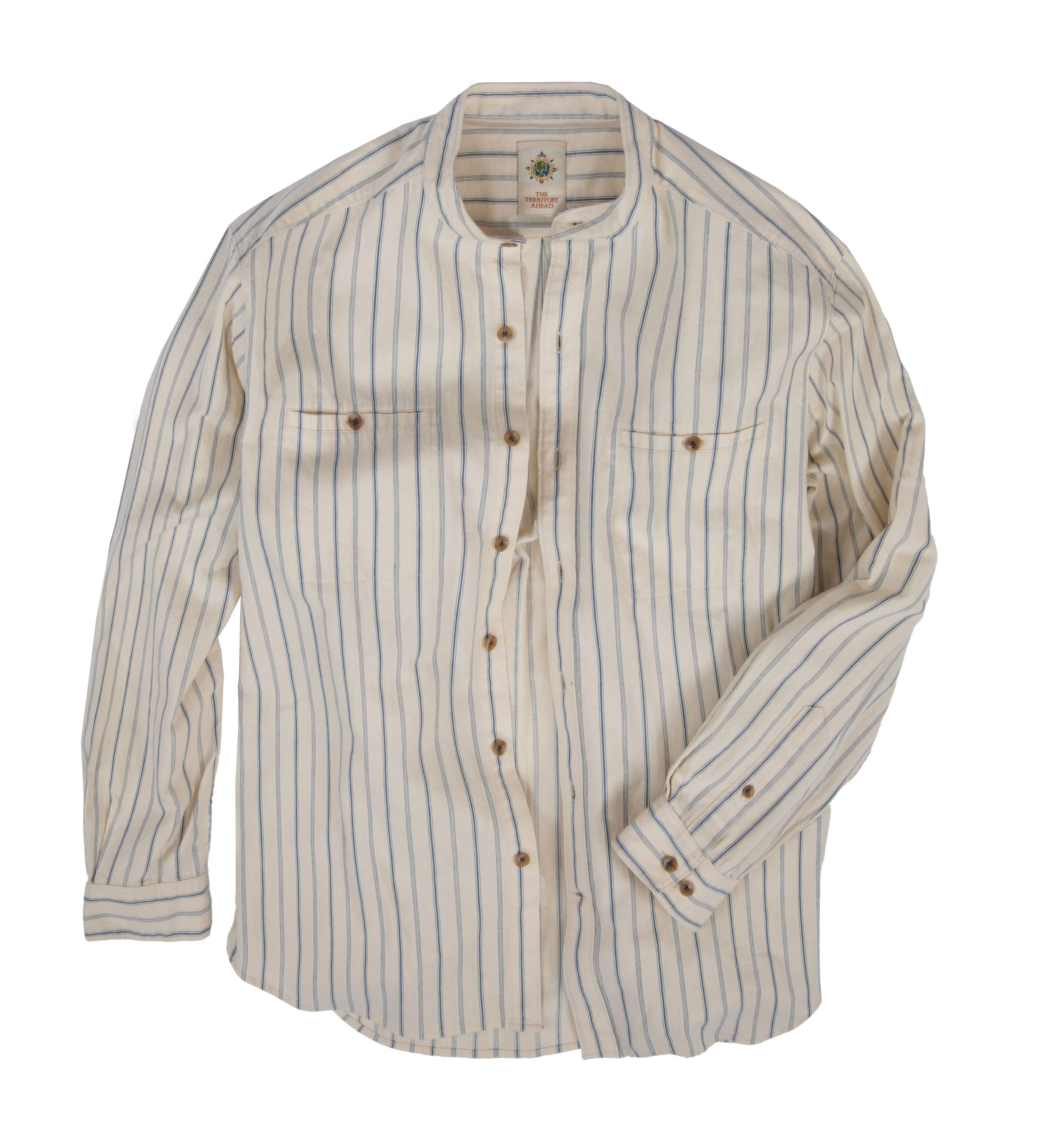 Banded Collar Work Shirt