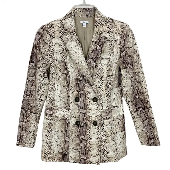 BAR lll Snake Print Blazer Women’s Double Breasted Blazer Size Small