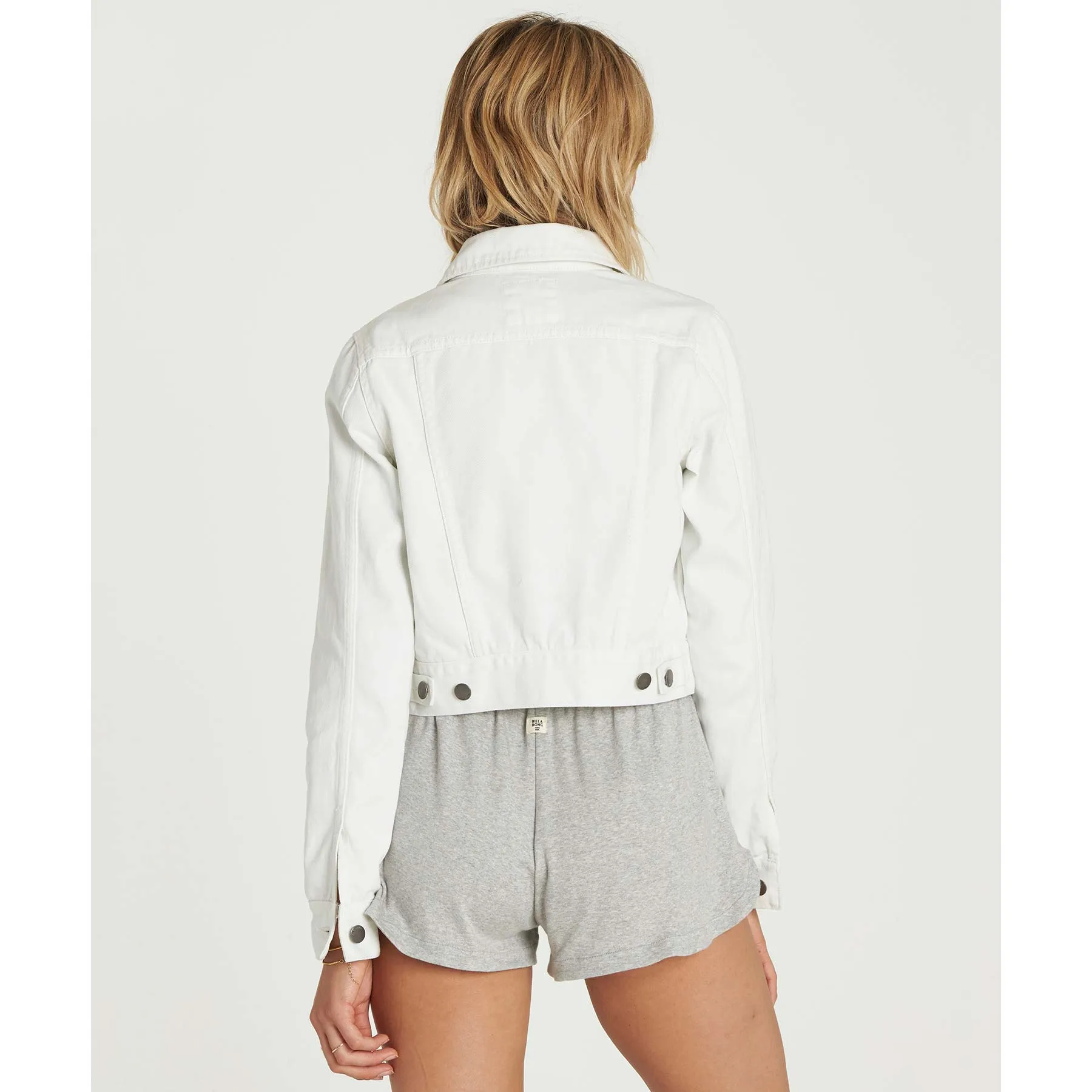 Billabong Women's Beaming Dream Crop Denim Jacket | Sea Bleach