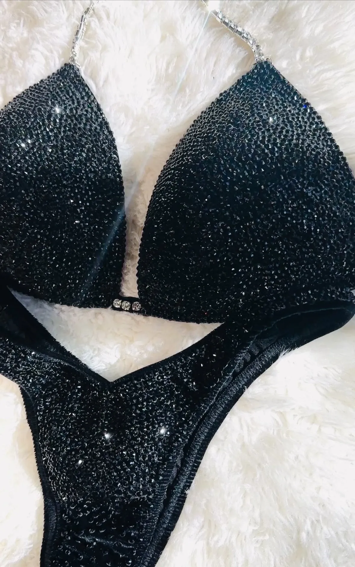 Black Velvet Vixen Pro Figure Competition Suit