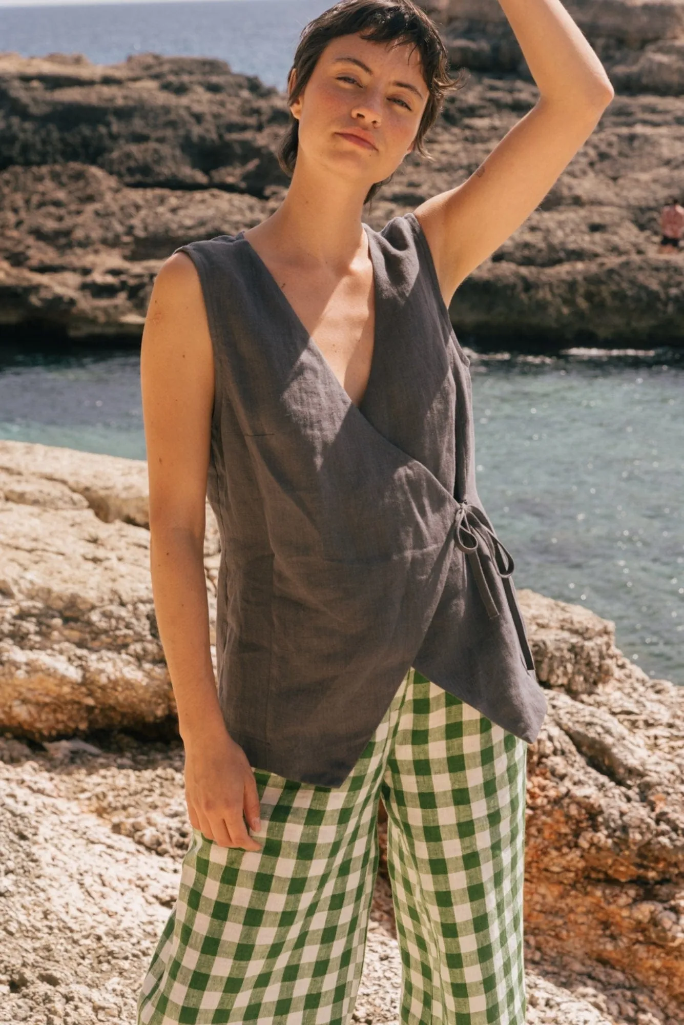 Blanca Linen Sleeveless Top | Multiple Colours