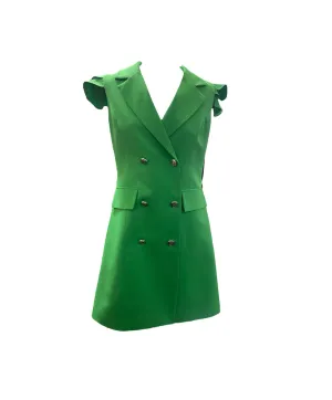Blazer Jurk met dubbele rij knopen | Groen