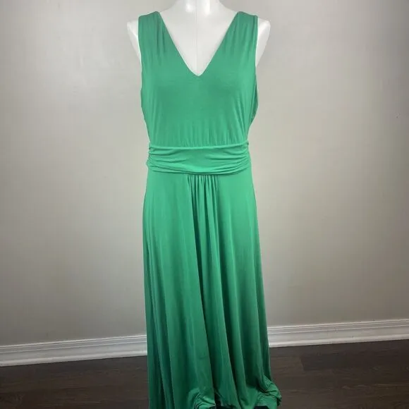 Boden Stretch Jersey Sleeveless Maxi Kelly Green Dress Size 10R
