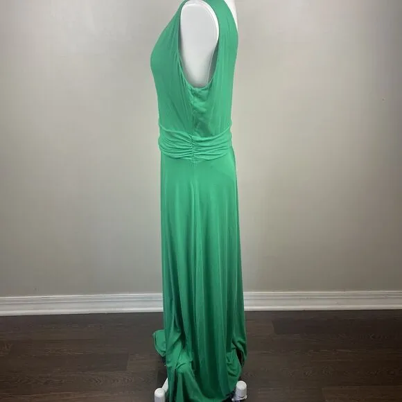 Boden Stretch Jersey Sleeveless Maxi Kelly Green Dress Size 10R