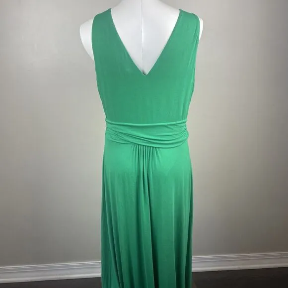 Boden Stretch Jersey Sleeveless Maxi Kelly Green Dress Size 10R