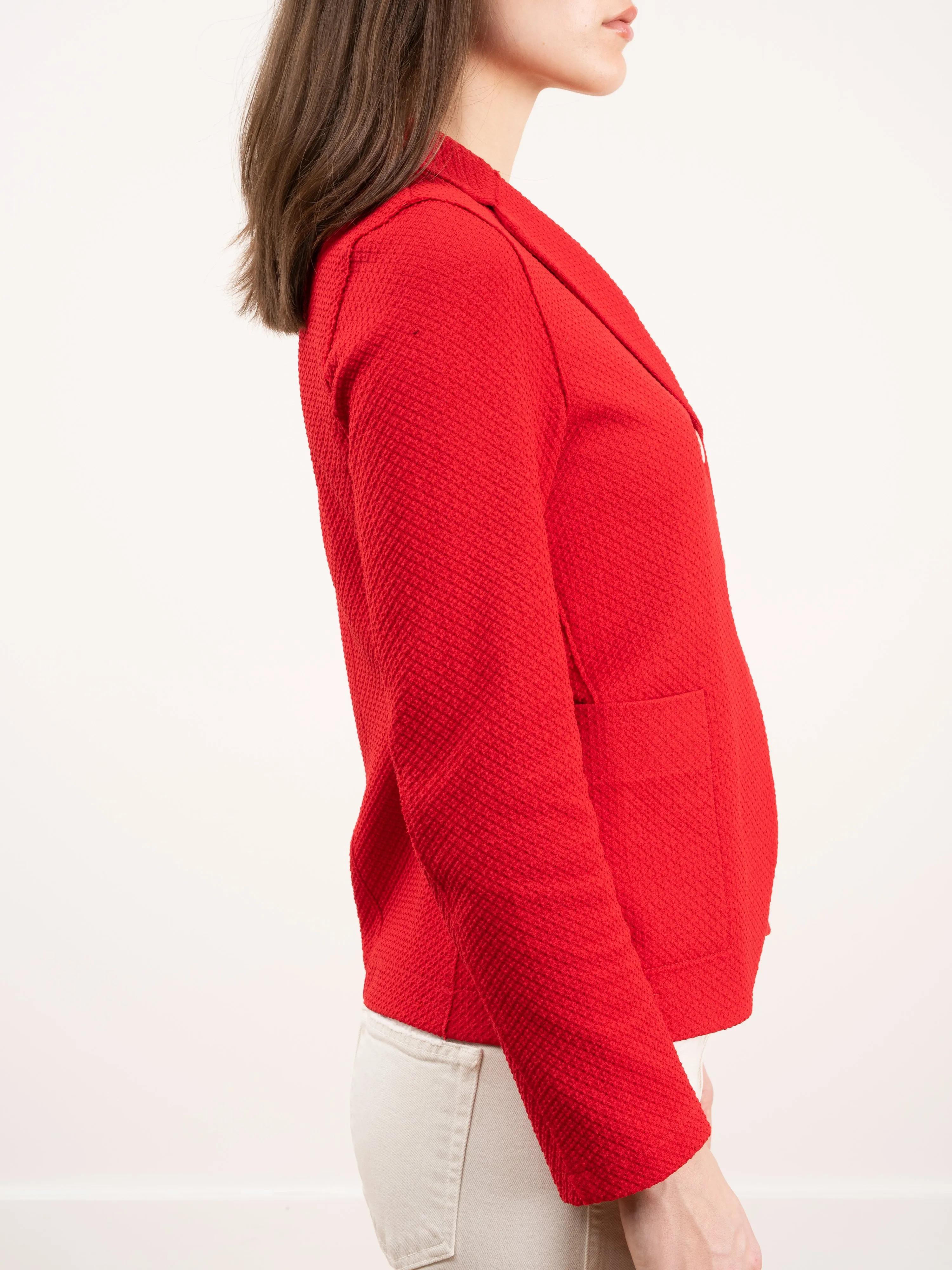 boyfriend jacket - red