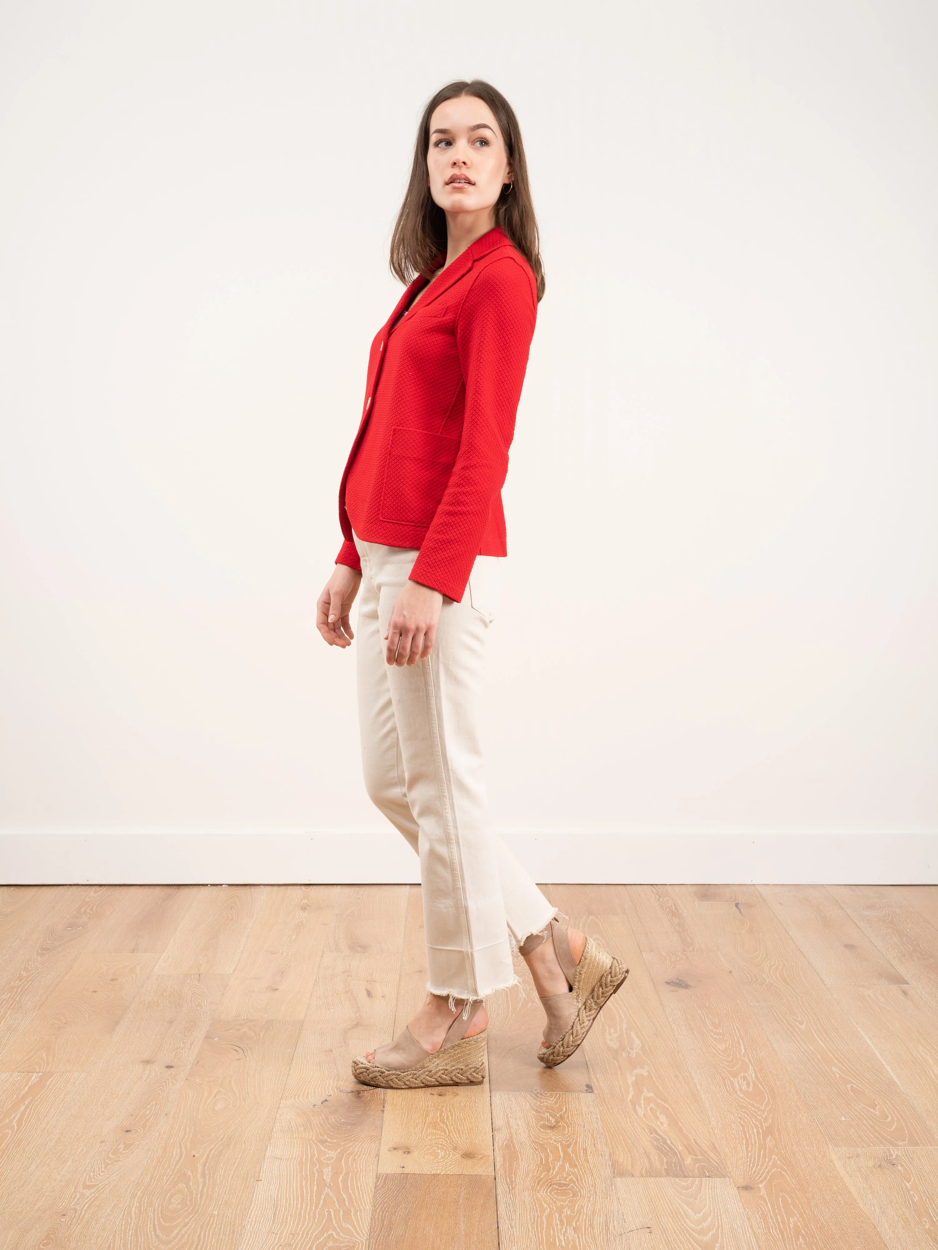 boyfriend jacket - red