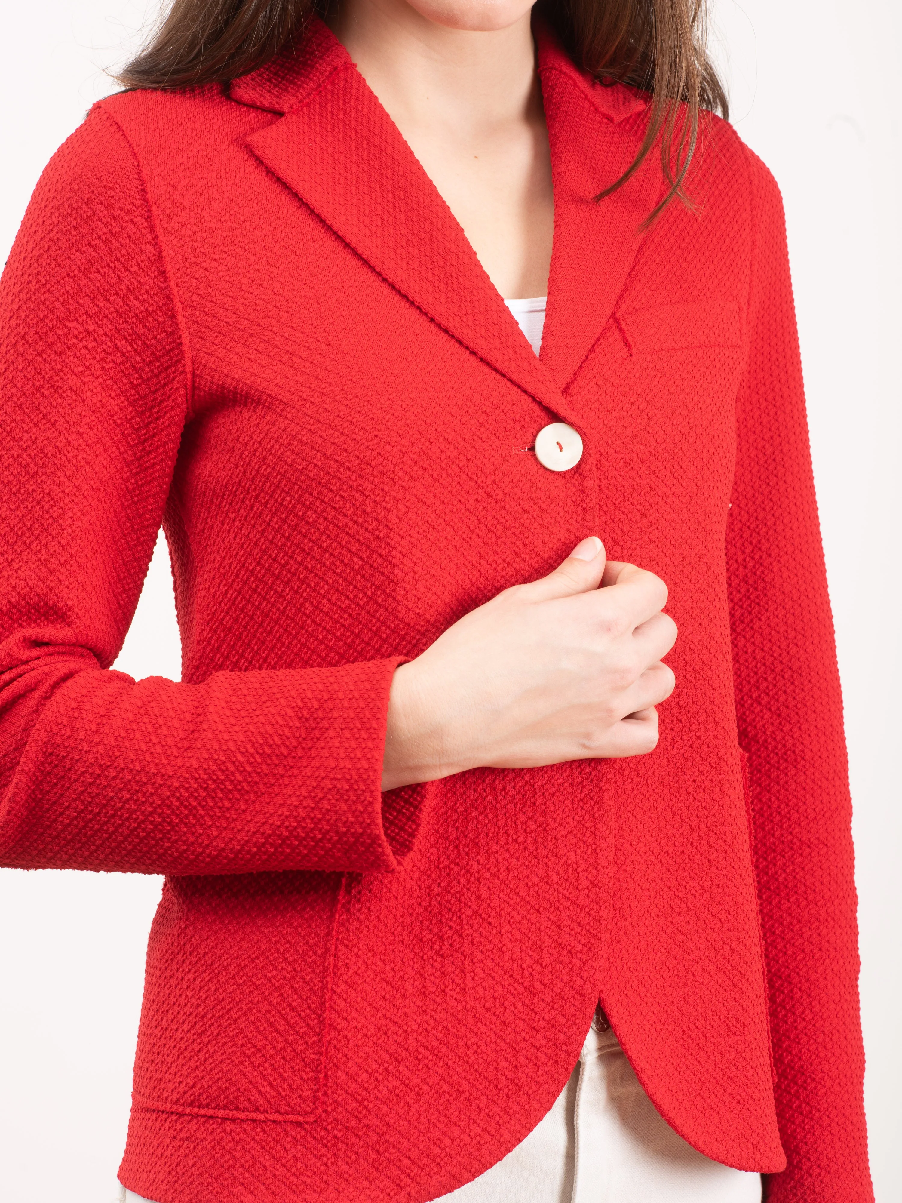 boyfriend jacket - red