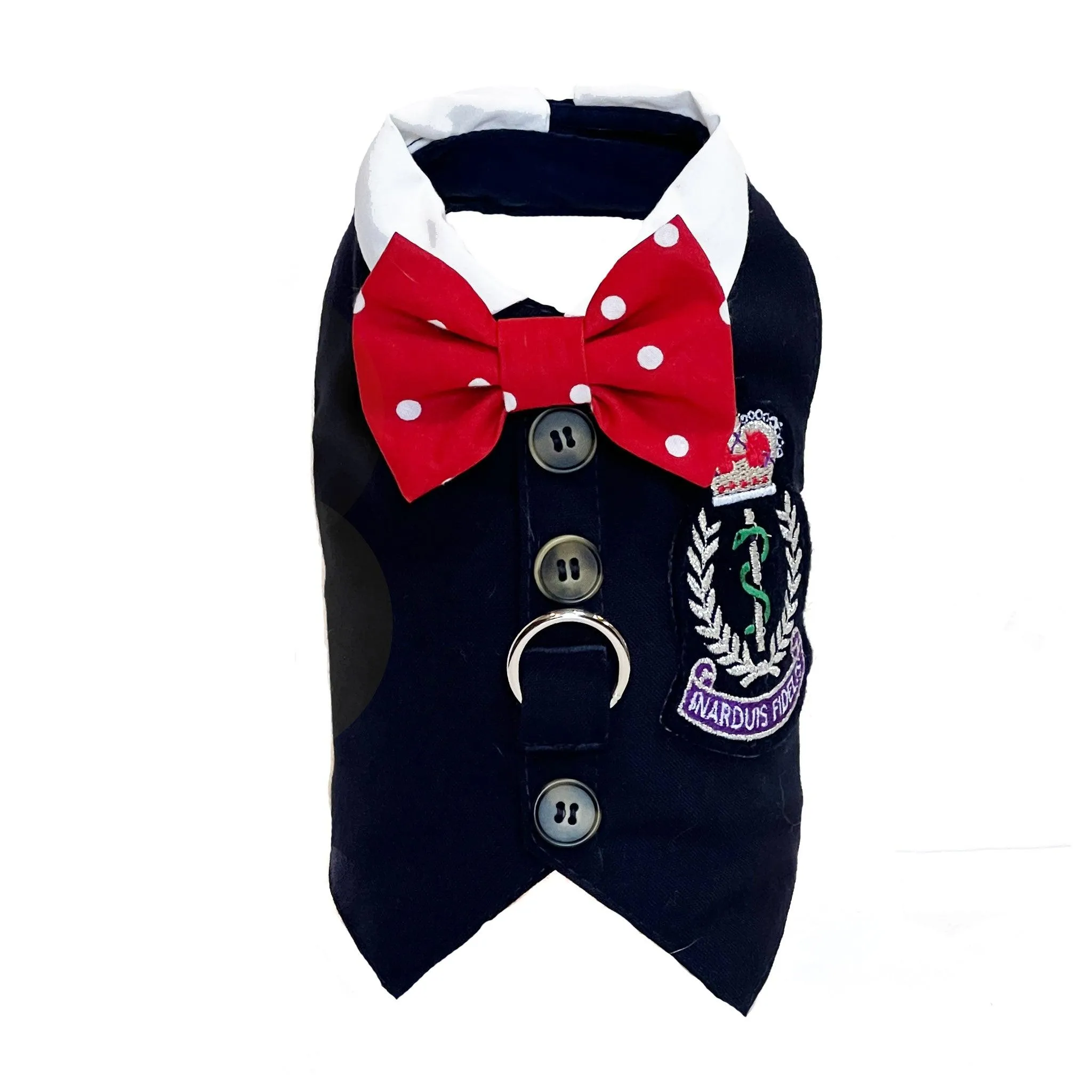 Boy's Crested Vest With Built In Dog Harness