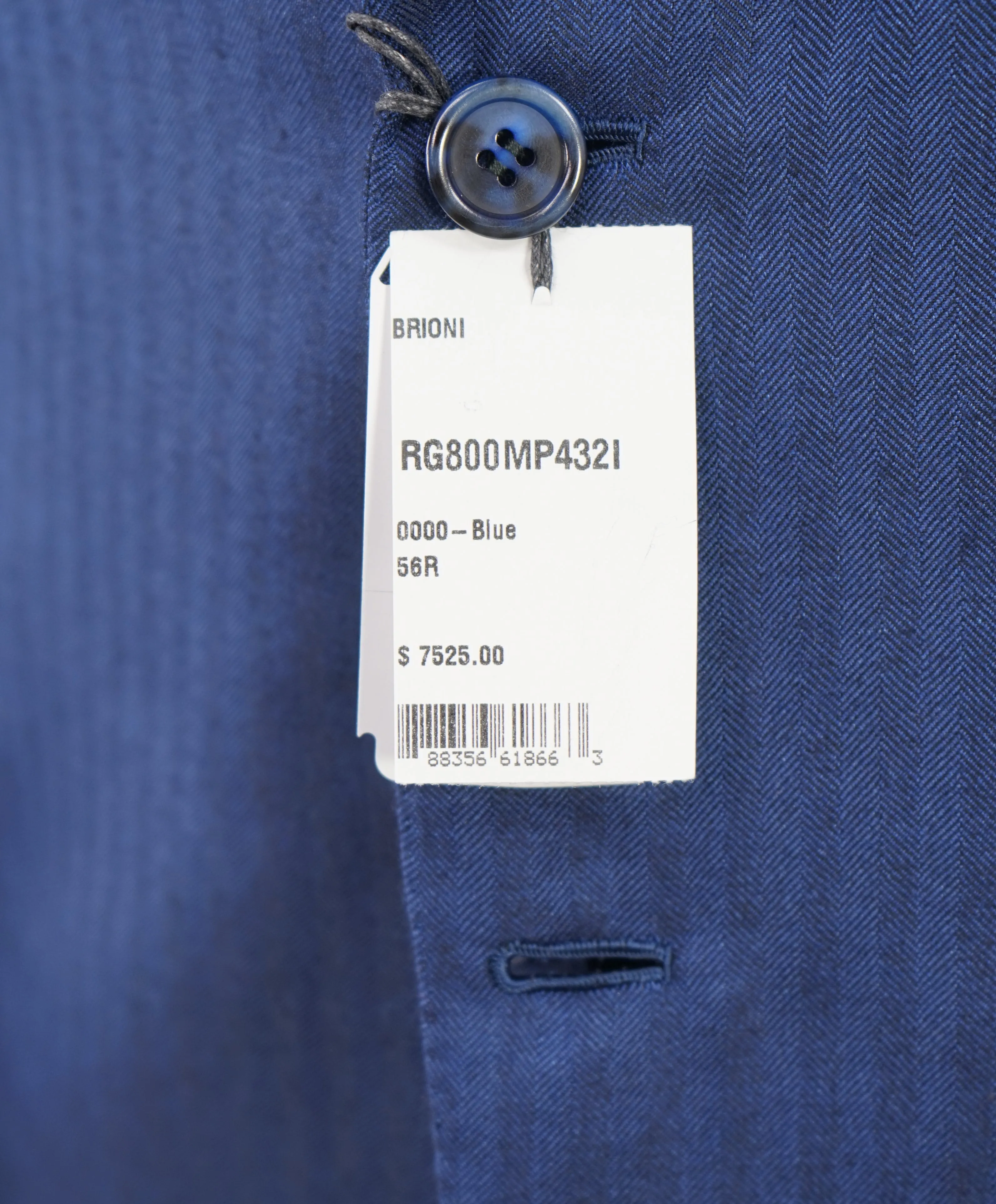 BRIONI - RARE Royal Blue Herringbone Wool/Silk Blazer Made In Italy - 46S