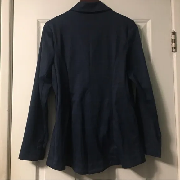 Cabi Sunset Kiss Navy Blue Windowpane Check Blazer