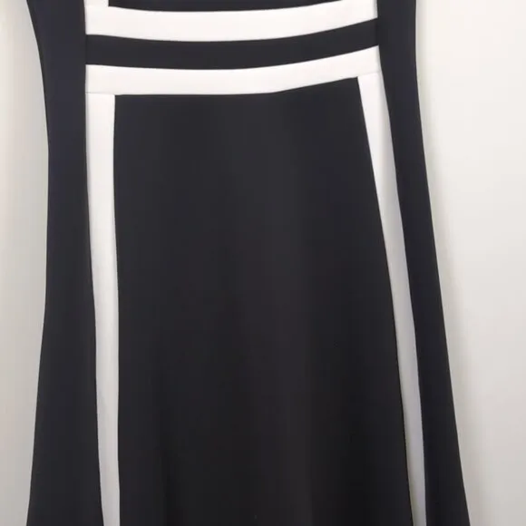 Calvin Klein 🖤  Black &amp; White A-Line Midi Dress