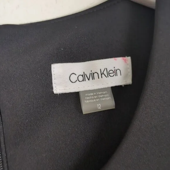 Calvin Klein 🖤  Black &amp; White A-Line Midi Dress